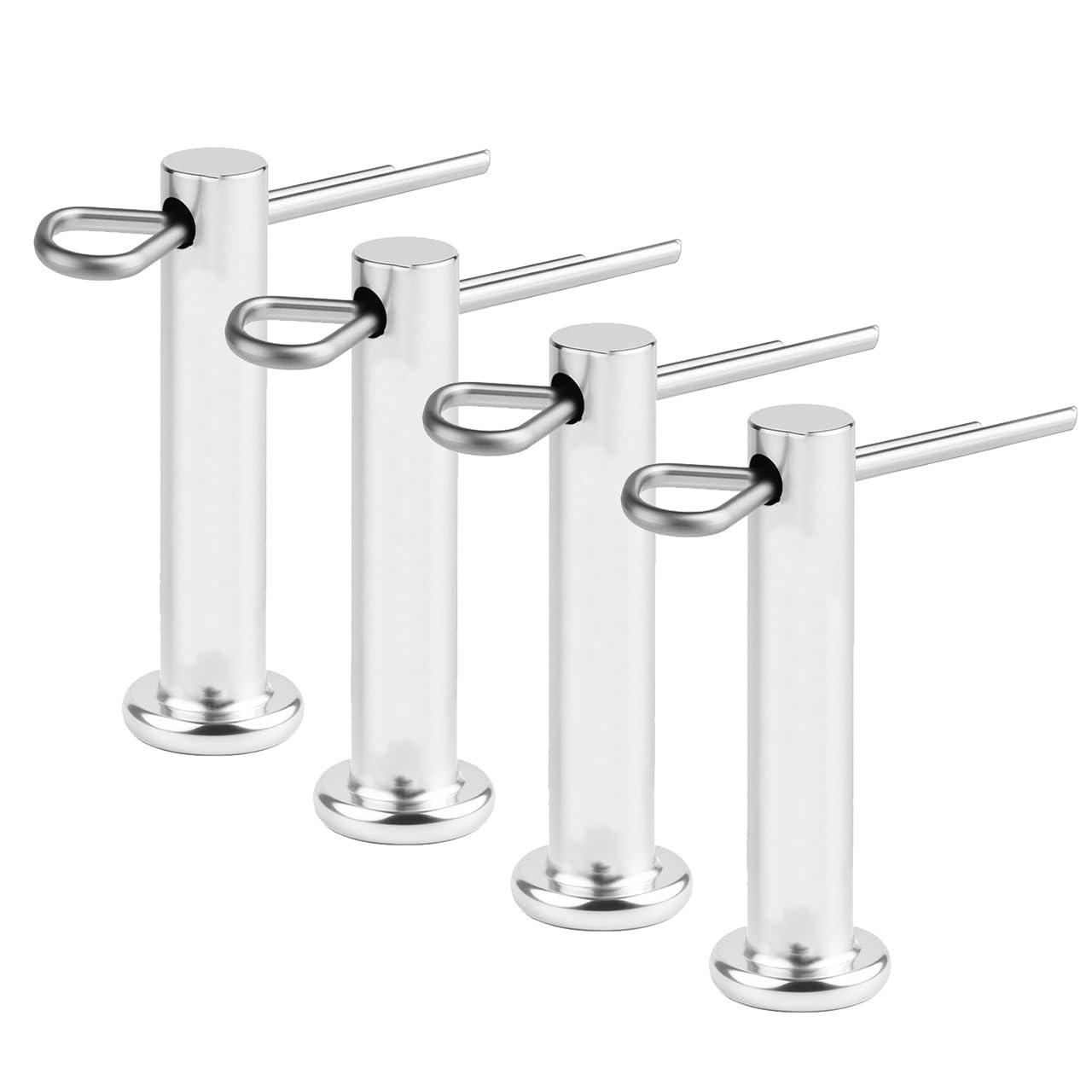4Pcs Single Hole Clevis Pins,M8 X (30mm-150mm),304 Stainless Steel Flat Head Clevis Pins,for Trailer Latch, Mechanical Linkage,Fixed Parts, Industrial Equipment,Link Hinge Pin Reusable(M8x110mm)