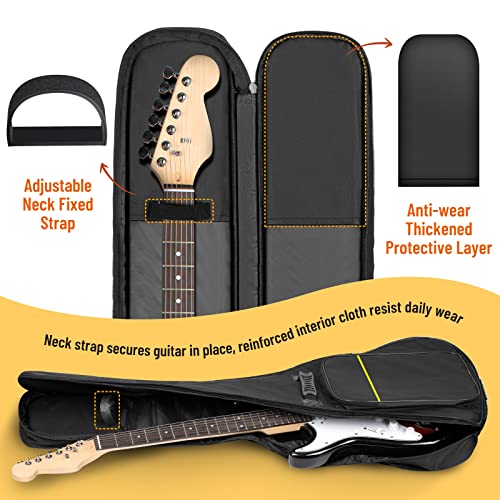 Image of CAHAYA Electric Guitar Case 0.35in Padded Soft Gig Bag Backpack Waterproof