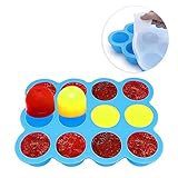 Silikon Babynahrung Aufbewahrung Gefrierbehälter Einfrieren von Alle Sorten,75ml/Abteile
