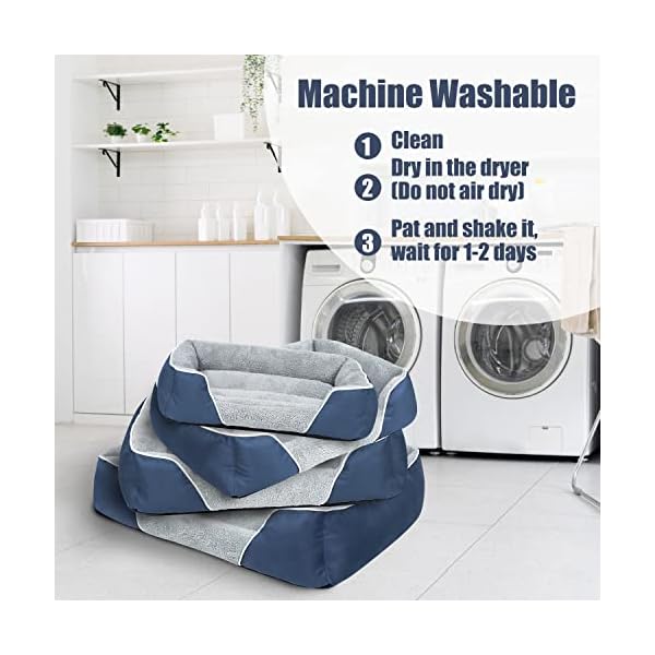 RIROMGY-Dog-Bed-for-Medium-Dogs-Rectangle-Machine-Washable-Dog-Bed-Warming-Calming-Pet-Sofa-Comfortable-Orthopedic-Dog-Bed-for-Small-Medium-Dogs-with-Anti-Slip-Bottom RIROMGY Dog Bed: Orthopedic, Machine Washable & Comfortable