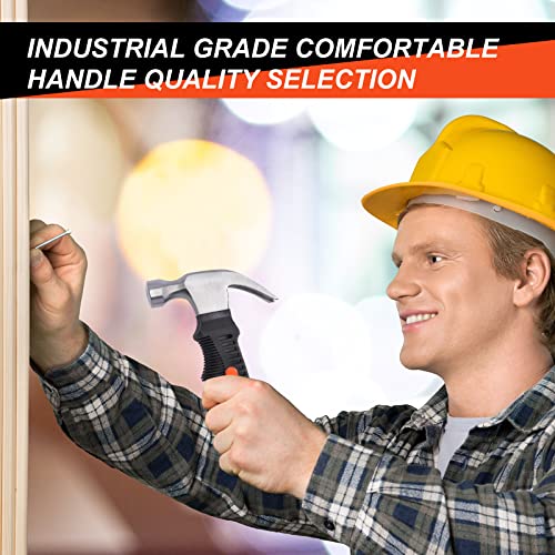 12 Pcs Stubby Claw Hammer, 8 Ounce Small Mini Stubby Hammer, Small Claw Hammers Lightweight Melt Claw Hammers Tool For Home Repair, Building, Household Work, Crafts Handmade Outdoor Camping, Tent Kit #TOP6