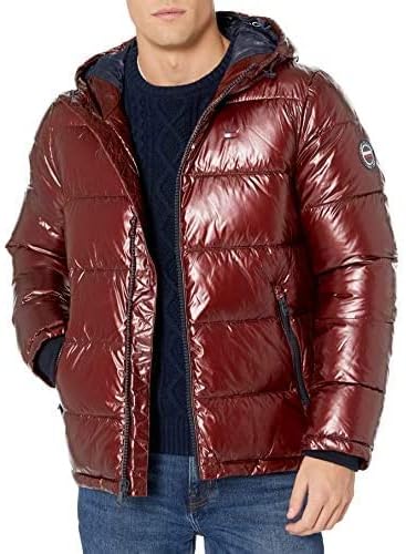 Tommy Hilfiger Men's Down Alternative Hooded Puffer Jacket (Standard and Big & Tall)