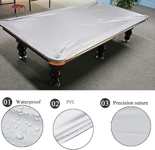 Copertura impermeabile in PVC per tavolo da biliardo, antipolvere e resistente all'umidità, con coulisse, protezione UV per tavoli da biliardo