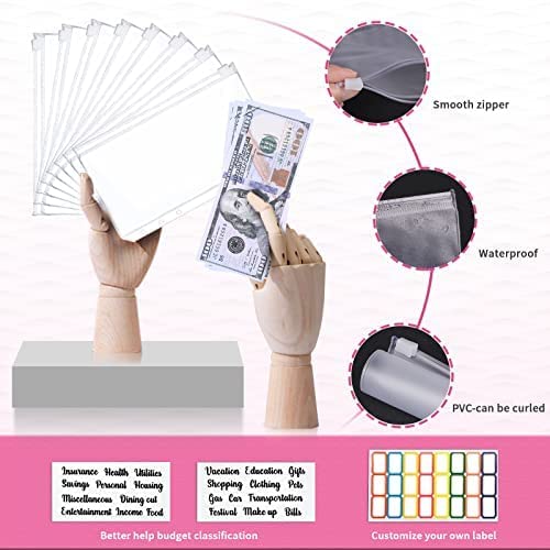 Cash Envelopes For Budgeting, Budget Binder, 28Pcs Budget Binder With Cash Envelopes, A6 Binder For Money Saving Envelopes Organizer(Pink) #TOP4