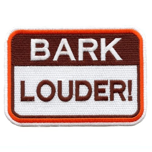 Cleveland Bark Louder Patch Ohio Football Spirt Sign Embroidered Iron On