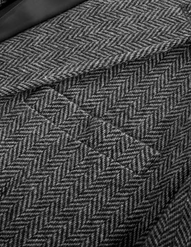 Image of PJ PAUL JONES Mens Herringbone Blazer Vintage Tweed Wool Blend Sport Coat Jacket