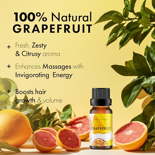 Image of Esslux Grapefruit Essential Oil | 100% Natural Aromatherapy Oil for Skin & Hair | Perfect for Diffusers, Soap Making, and DIY Projects | Refreshing Scent for Uplifting Moments, 15 ML