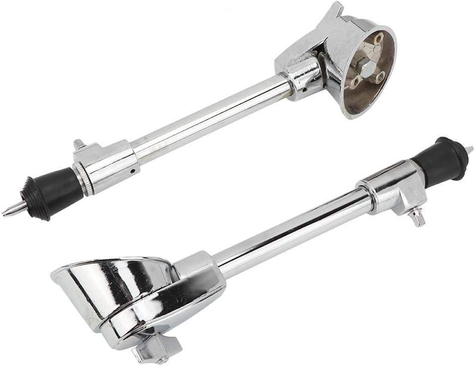 KZU 2 PCS Bass Drum Legs, Anti-skid Drum Stand Feet, 1 Pair Drum Spurs Musical Instrument Accessory, Professional Drum Leg Set of 2 for Percussion Instrument, silver