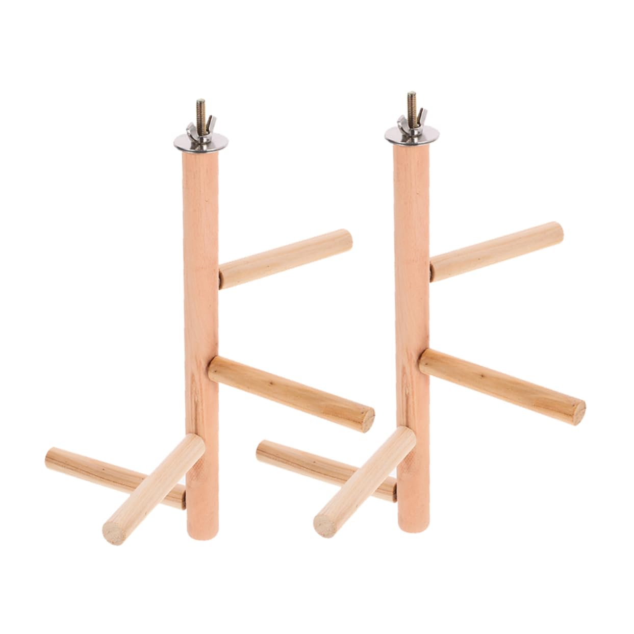HANABASS 10piezas Soporte De Percha para Pájaros De Madera Natural Juguete para Aves Plataforma para Jaula para Periquitos y Loros Fomenta El Ejercicio Diversión