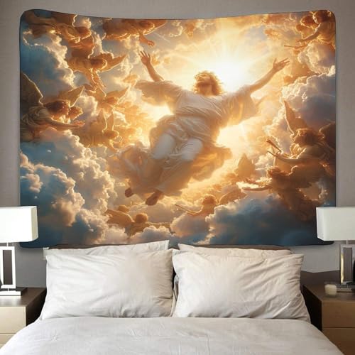Tapisserie murale Jésus 3D grand tissu pour créer un coin de sérénité dans votre chambre - 4