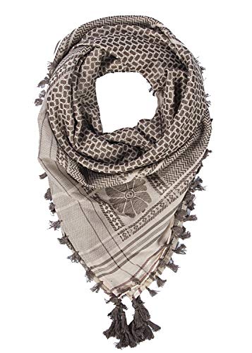 Image of Merewill Cotton Shemagh Tactical Desert Wrap Keffiyeh Head Neck Arab Scarf For Men 49 inchx49 inch