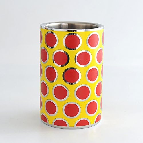 Alessi MW57 Double Wall Vacuum Bottle Stand in 18/10 Stainless Steel with Decoration, Multi-Colour, 12.5 x 12.5 x 12.5 cm