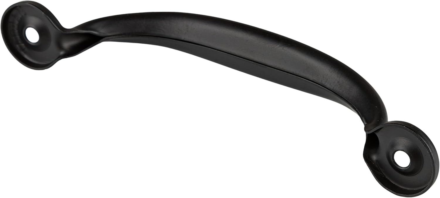 Satin Black Screen Door Pull | Centers: 4" | Handle for Antique Cabinet Door, Dresser Drawer, Desk | Furniture Reproduction Hardware | LL1-SBL