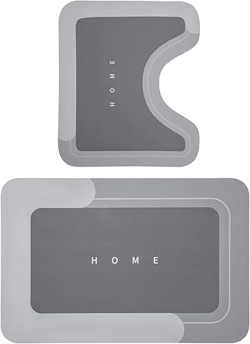 Miniatura 5 de Juego de 2 tapetes mágicos de baño absorbentes, de secado rápido, antideslizantes, con parte trasera de goma para baño, cocina, ducha, fregadero,