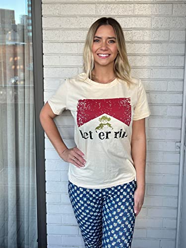 Let 'Er Rip Cowboy T-Shirt Vintage Graphic Cowgirl Tees Casual Country Tv Show Tops (Apricot, M) #TOP3