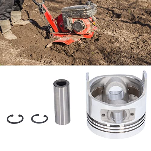 Topyond Air Cooled Engine Piston, Aluminum Steel Piston & Piston Ring Pin Clip Kit, Circlip Pin Accessories Replacement for 5KW Generator, Diameter 86MM Height 79MM