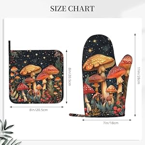 Ovenmittsandpotholdersmushroomforestvintagesiliconekitchenaccessoriessetof4heatresistantlongglovespotholdernonslipgripforchefcookingbakinggrillingbbq Urban Country Home Decor Oven mitts and pot holders mushroom forest vintage silicone kitchen accessories set of 4 heat resistant long gloves potholder non slip grip for chef cooking baking grilling bbq urban country home decor