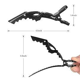 Rat Tail Comb Hair Clips Set: 3Pcs Rat Tail Combs, Hair Styling Combs for Women and 7 Professional Sectioning Hair Clips (Pink)