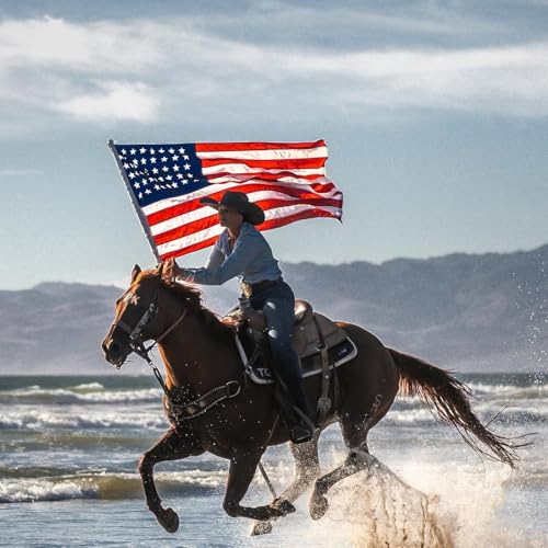 Flagolden Cotton American Flag 4x6 ft Embroidered Outdoor US United USA Flags Heavy Duty, Cloth America Flag for 250th Anniversary Outside with 2 Brass Grommets by Flagolden - Image 7