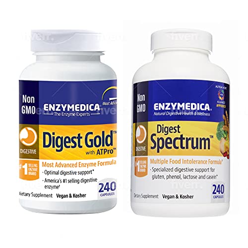 Enzymedica Digest Gold + Atpro, 240 Capsules Digest Spectrum, 240 Capsules #TOP21