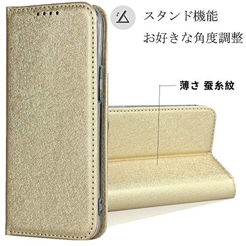 Cavor iPhone14 ケース 手帳型 iPhone14 ケース 財布型 TPU ケース iPhone14 蚕糸PUレザーiPhone14 ケース カード収納iPhone14 携帯カバー 柔らかい材質 クレジットカードスロット付き ノートブック型スタンドホルダー マグネット閉鎖 財布型 内蔵マグネット落ち着いた色軽量 横置きスタンド 超薄【選べる5色】- ゴールド