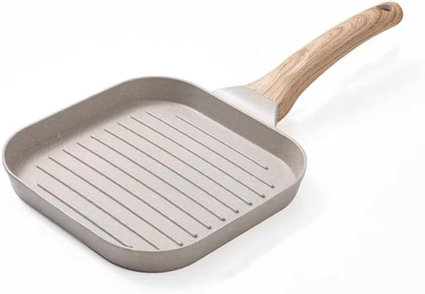 Bacon Steak Frying Striped Flat Pan Stone Non-stick Mini Breakfast Pot Household