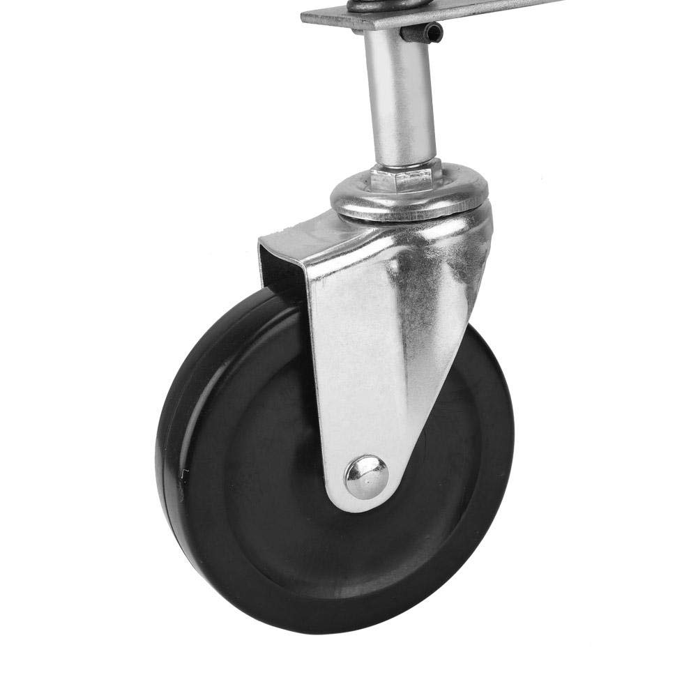 Roue de barrière, 4 "Roue de barrière en caoutchouc à ressort pivotante à roulettes Capacité de charge robuste de 220 lb, facilite l'ouverture et la fermeture de la barrière