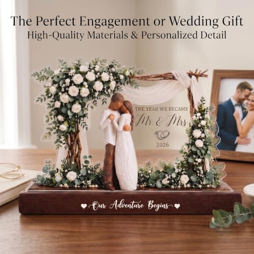 Wedding Gifts for Couples 2026, Acrylic Wood Wedding Plaque - Image 4