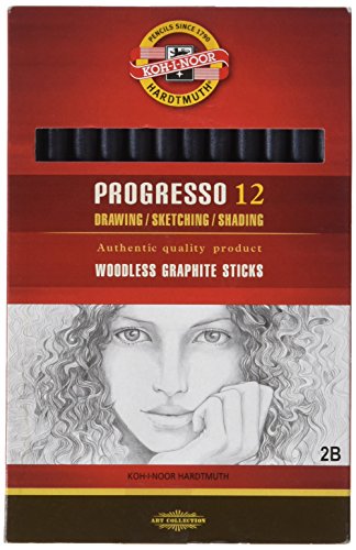 Lápices Koh-I-Noor Progresso Grafito 2B x12 miniatura 1
