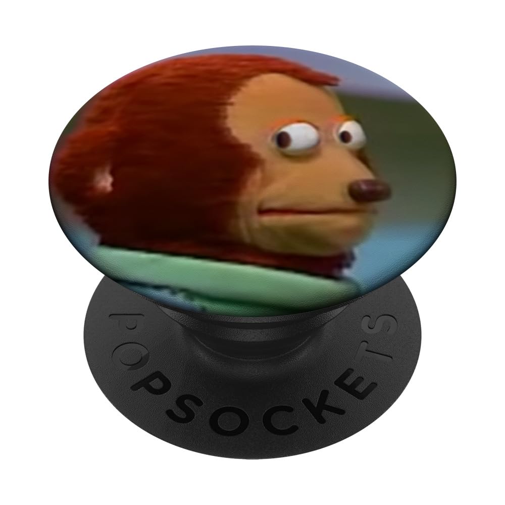 Meme Monkey Stuffed Hiding a Secret Funny Picture Design PopSockets Standard PopGrip