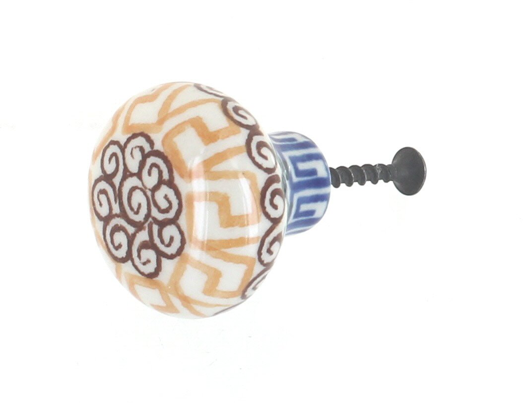 Blue Rose Polish Pottery Athena Drawer Pull