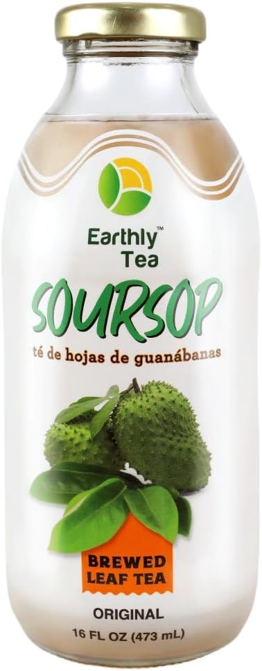 Brewed Soursop Leaf Tea | Original Flavor | Graviola Leaf Tea | Té de Hojas de Guanabanas | Drink Hot or Cold | (16 fl oz, 12 pack)