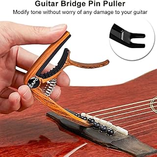 EURYTKS Capo de Guitare ukulélé Professionnel Capo, avec 10 médiators de Guitare 2 Supports de médiators, pour ukulélé… – Image 7