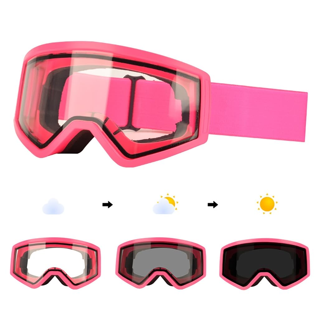 Lunettes de ski pour enfants photochromiques lunettes de neige coupe-vent lunettes de snowboard