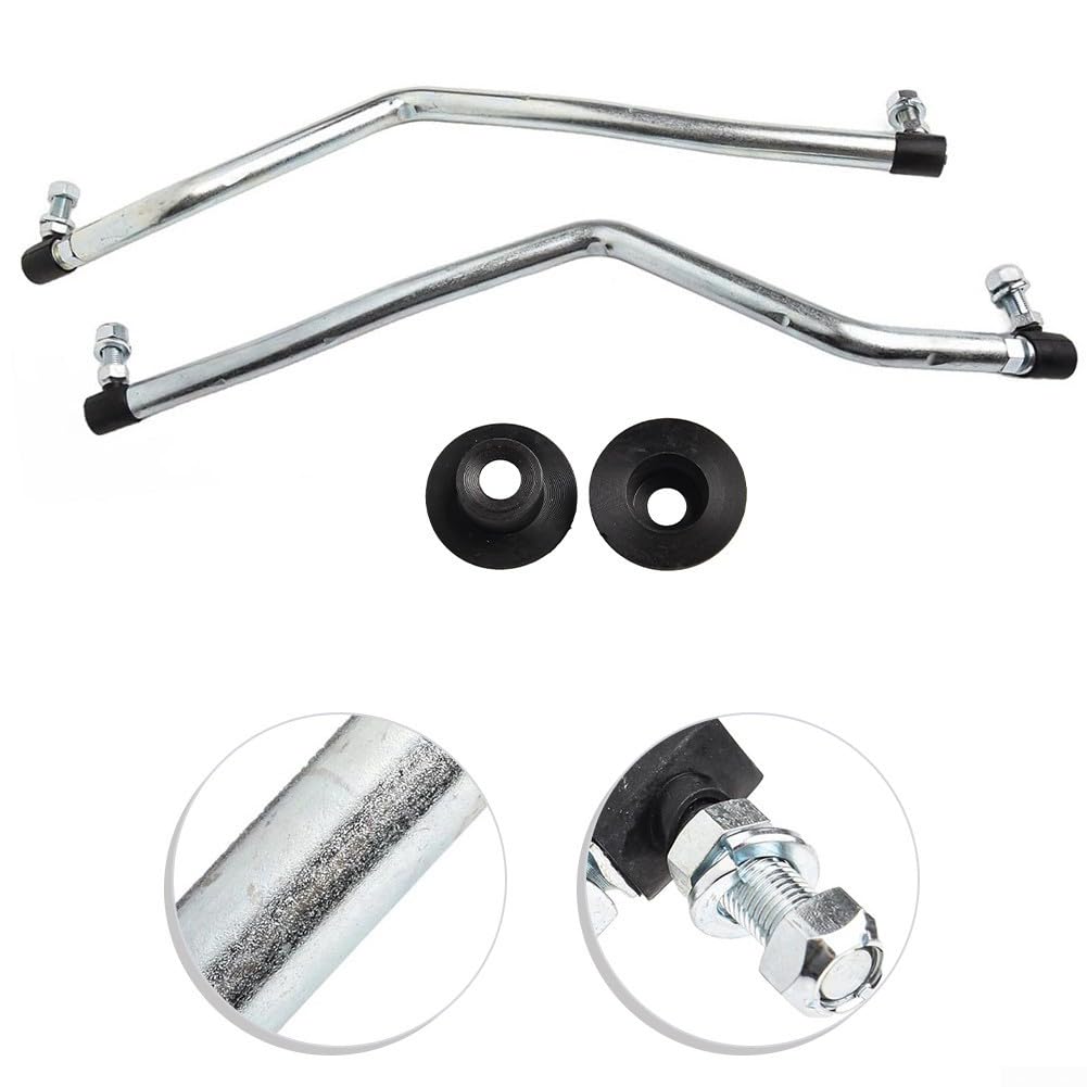 Kit de 2 eslabones de arrastre de metal para Craftsman para piezas de cortacésped Poulan sustituye a 436884 436885 436887 enlace de dirección con acabado dorado para reparación de tractor de jardín y