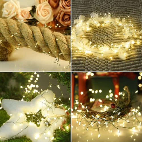 200 LED Battery Operated Christmas Fairy Lights with Remote for Wreath by Dailyart - Used condition - Image 3