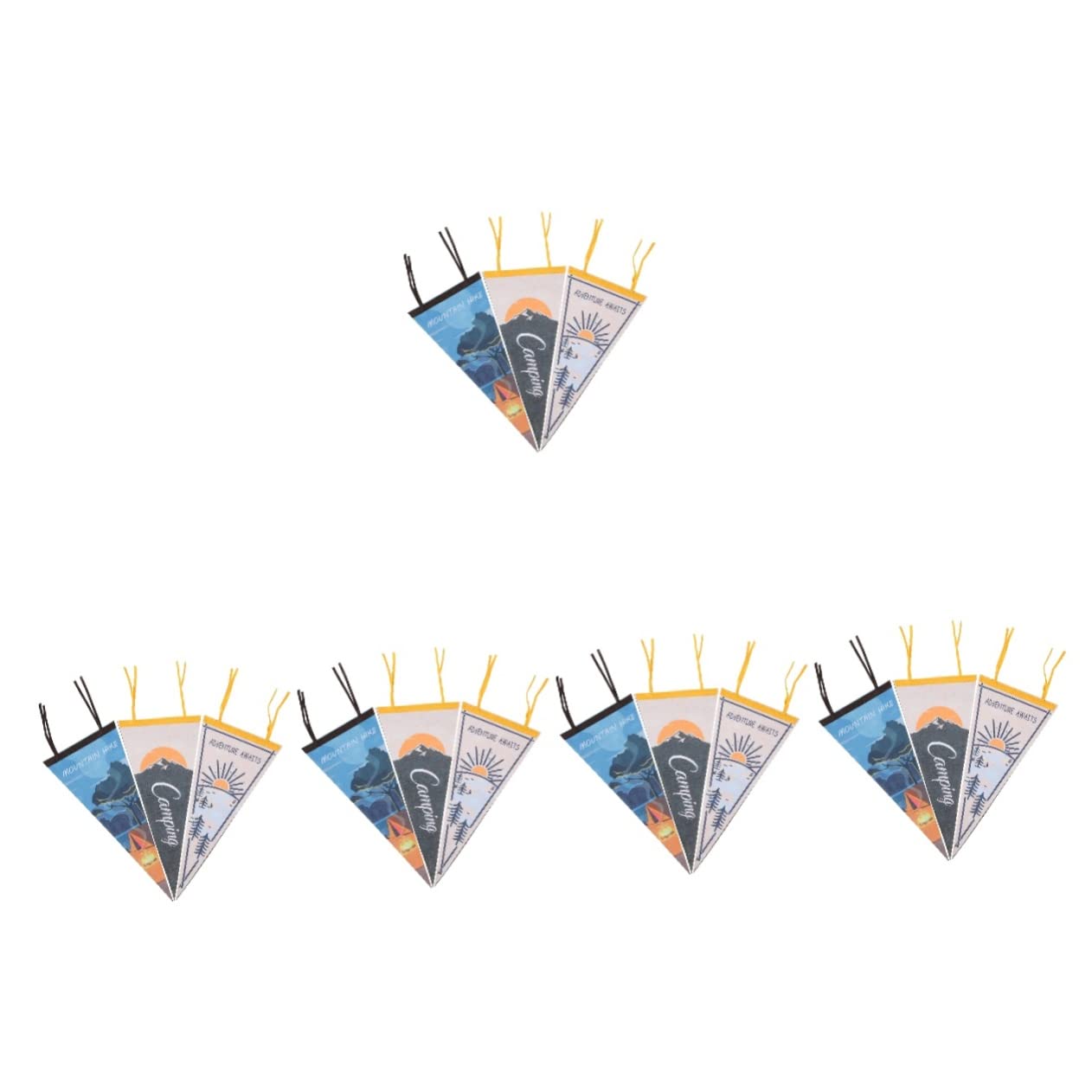 Drapeaux triangulaires de camping pour creer une ambiance coloree lors de vos soirees en plein air