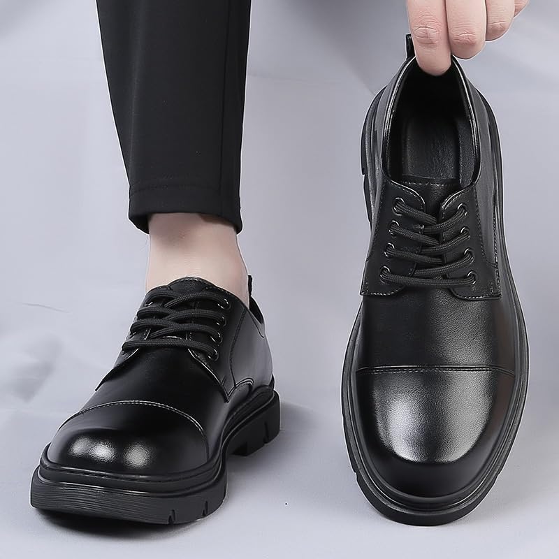 Men's Dress Sneakers Casual Oxford Lace Up Formal Shoes Work Office Business Height-Increasing Shoes for Men3