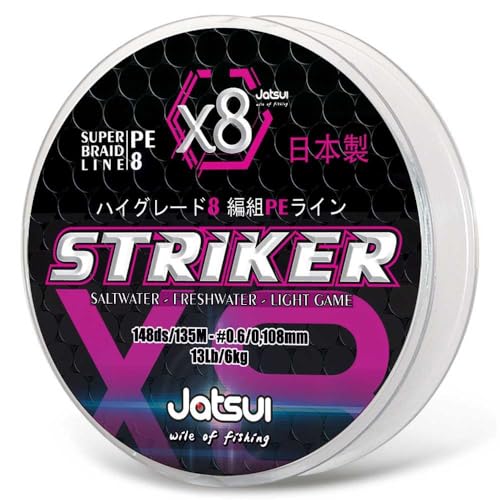 Fil de pêche Jatsui Striker X8 rose 0,30 mm de 275 m pour toutes vos sessions