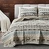 Great Bay Home 2 Piece Reversible Rustic Lodge Bedspread Quilt with 1 Sham All Season Quilt Set TwinTwin XL Yosemite