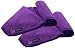 Fit Spirit Set of 2 Super Absorbent Microfiber Non Slip Skidless Sport Towels (15x24) - Purple Towels