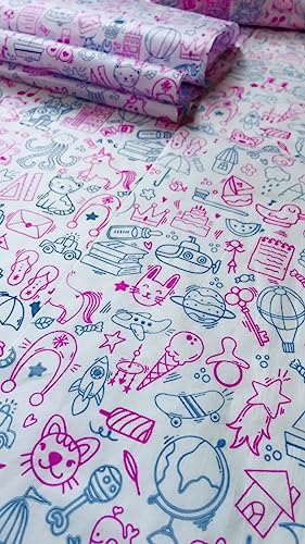 Folha Papel Seda Estampa Infantil 50un 30x70 Decorar Embalar Brinquedo Sacola Presente Caixas Loja