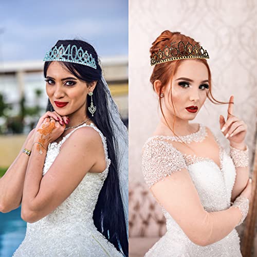 POPOYU 18 Geburtstag Krone und Schärpe,Krone 18. Geburtstag Mädchen,18.Geburtstag Tiara Goldfarben,krone 18.,18 Jahre Geburtstag Mädchen Kopfbedeckung für Geburtstagsgeschenk Partyzubehör