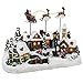 Kurt Adler Battery Operated Musical LED Village with Santa and Deer, 11-Inch