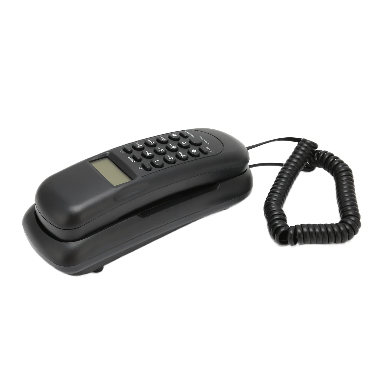 Acouto Telefony Stacjonarne VTC?50 Ręczny Cyfrowy Telefon Montowany na ścianie z funkcją Identyfikacji Dzwoniącego do Biura Biznesowego W Domu i W Domu Zapewniającym Porządek W Mniejsze