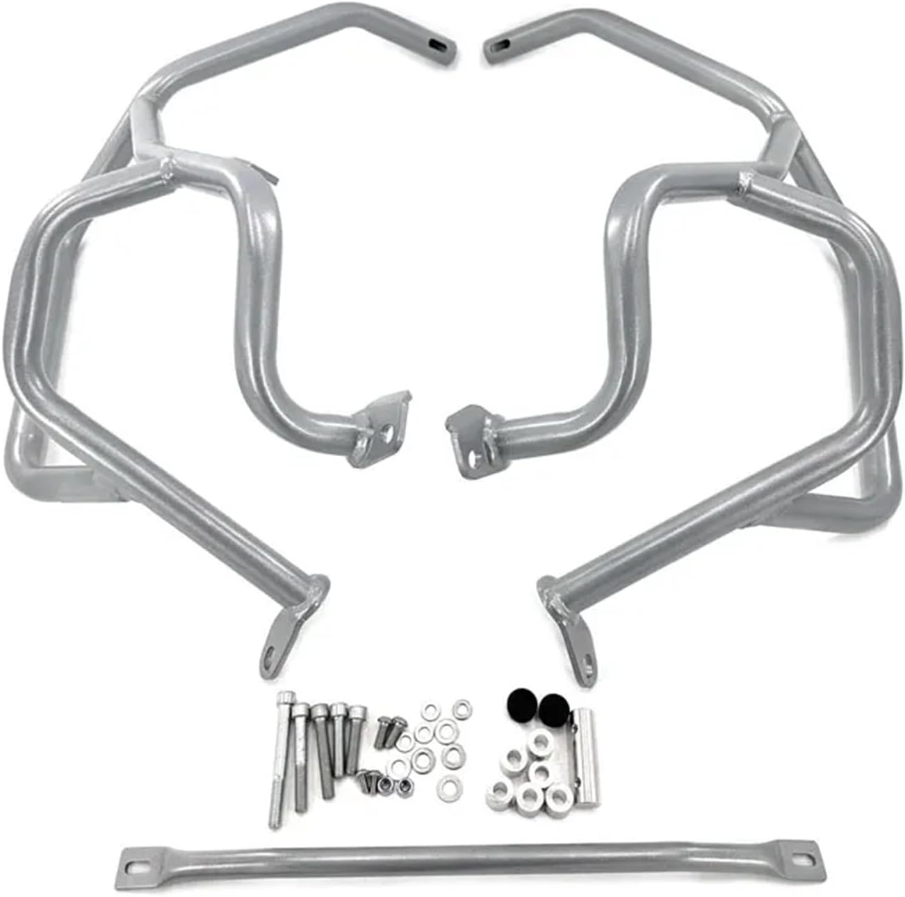 Motorcycle Highway Engine Guard Crash Bar Frame Tank Bumper Fit For Aprilia Tuareg 660 ADV 2021-2023 2024 Fairing Protector Bars(Lower(Silver))