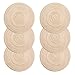 U'Artlines Sets de Table, Lot de 6 Set de Table PP Tressé Lavable Résistantes à la Chaleur Antidérapant, Set de Table Rond 35x35cm(Rond,Ivoire)