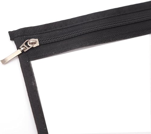 Miniatura 9 de Bolsas organizadoras Augbunny de PVC transparente, resistentes al agua, multiuso, con cierre, paquete de 6, Negro S