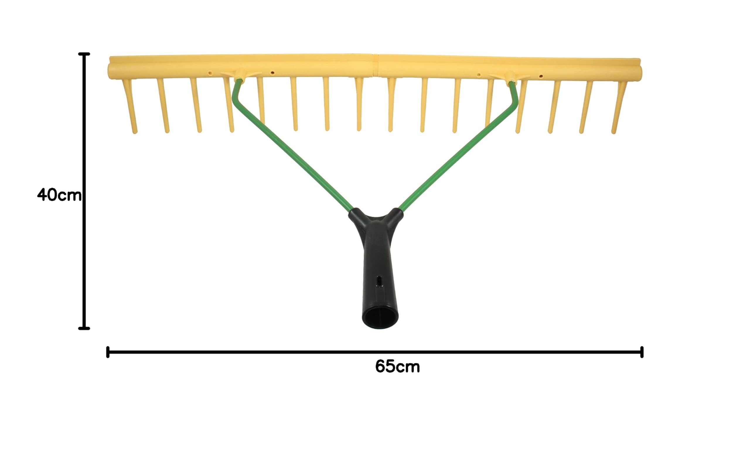 Profi Heurechen 65cm Spar Set - Rasenrechen mit Egalisierkante - Robuster Rechen für den Garten - Vielseitig einsetzbar als Laubrechen, Gartenrechen oder Laubbesen - 2 Stück