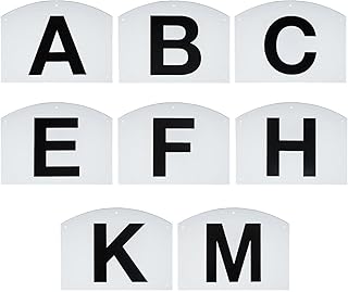 Perfeclan Dressage Arena Markers Dressage Letters Stable Sports Waterproof Professional Lightweight Easy to Carry Equipmen...